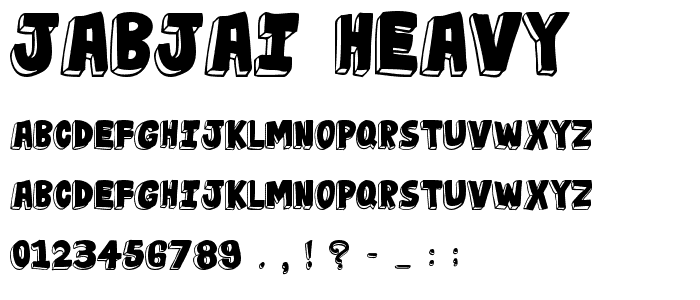 jabjai Heavy font